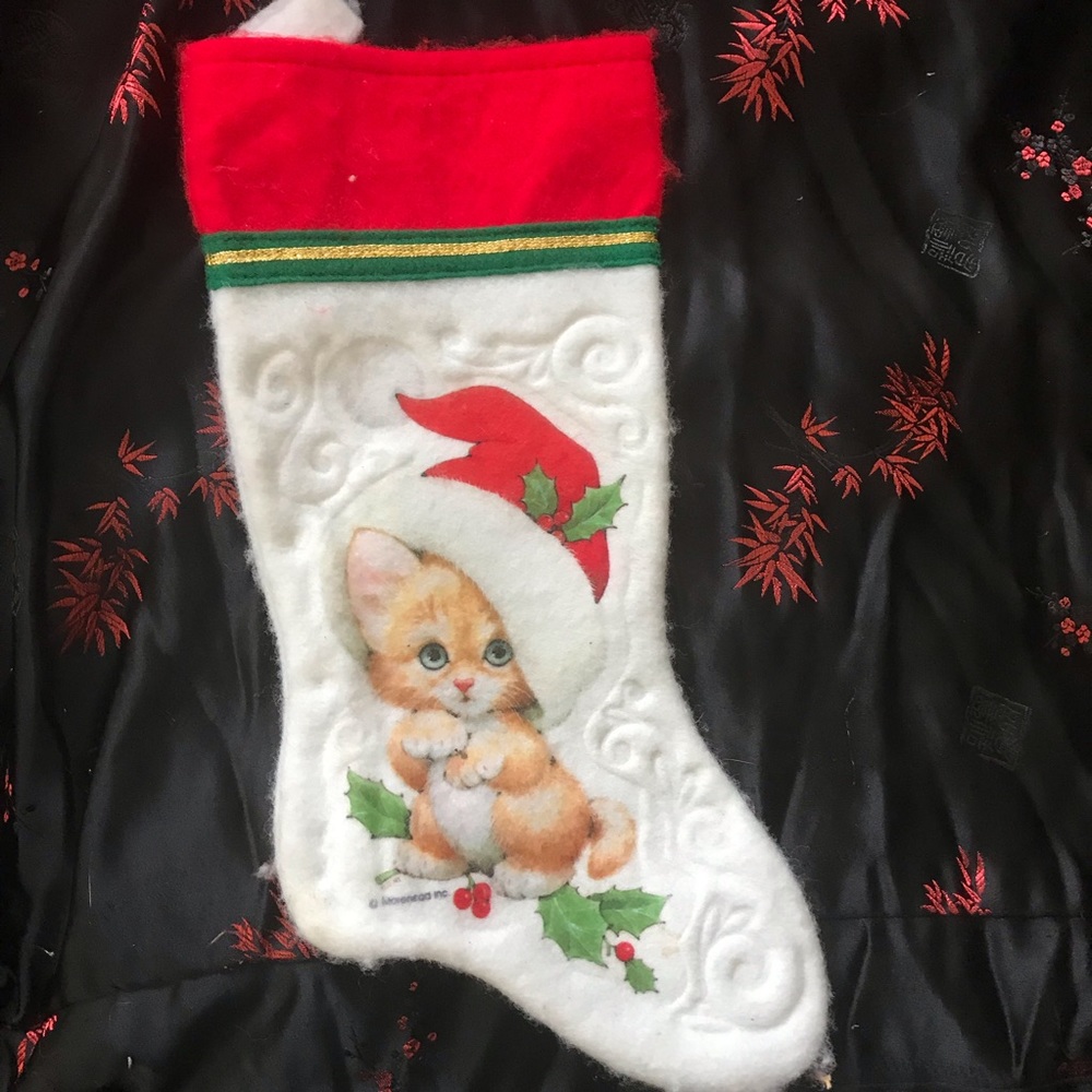Vintage 1980s Christmas Stocking